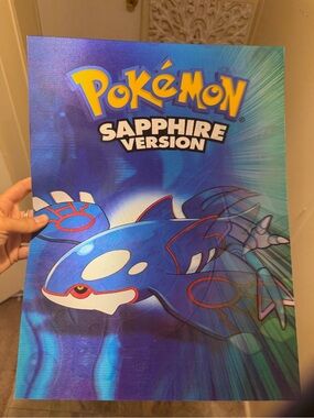 Pokémon Sapphire Emerald Ruby 3D Holographic Lenticular Poster